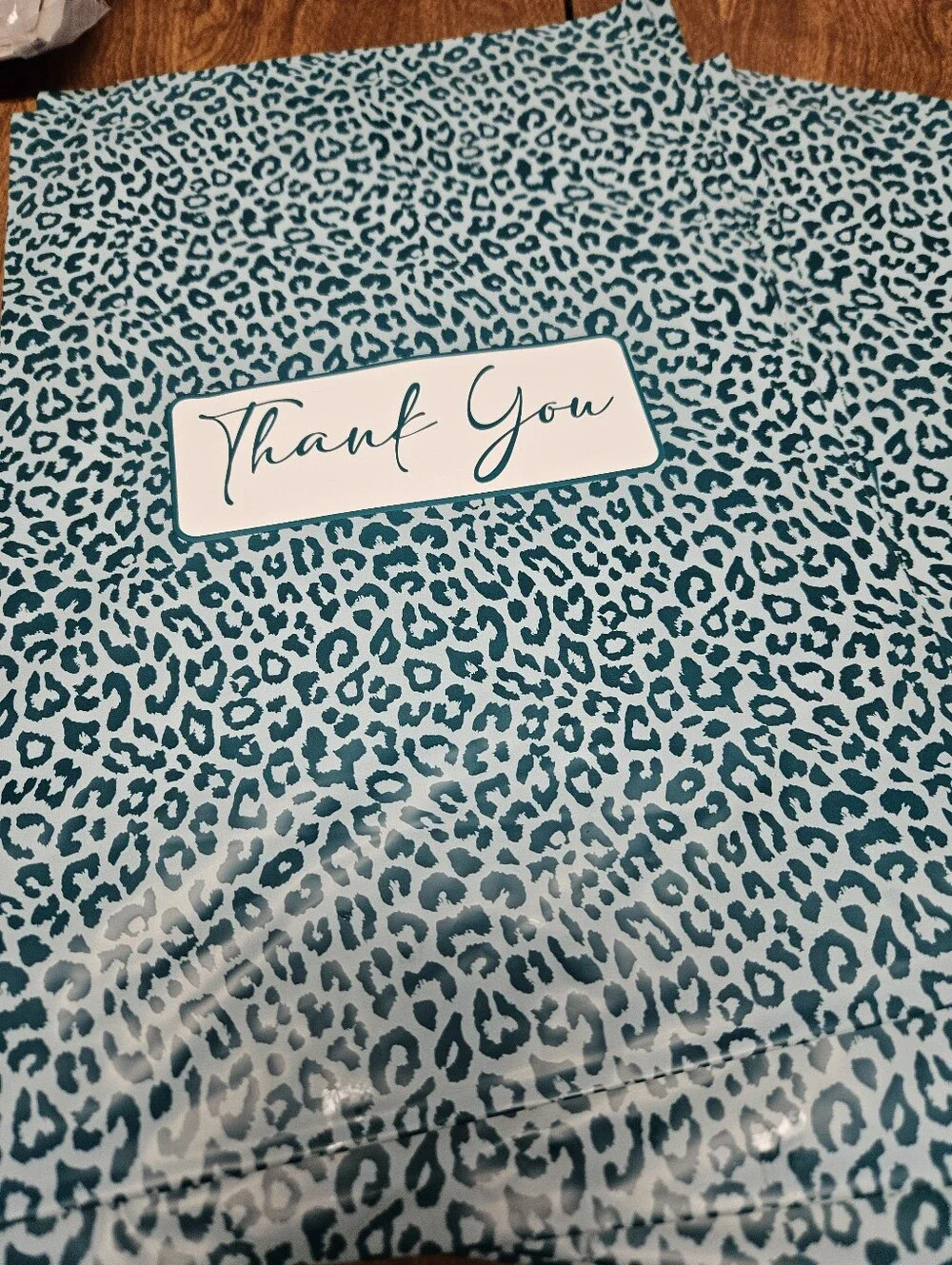 Leopard Print Thank You Polymailer Packages